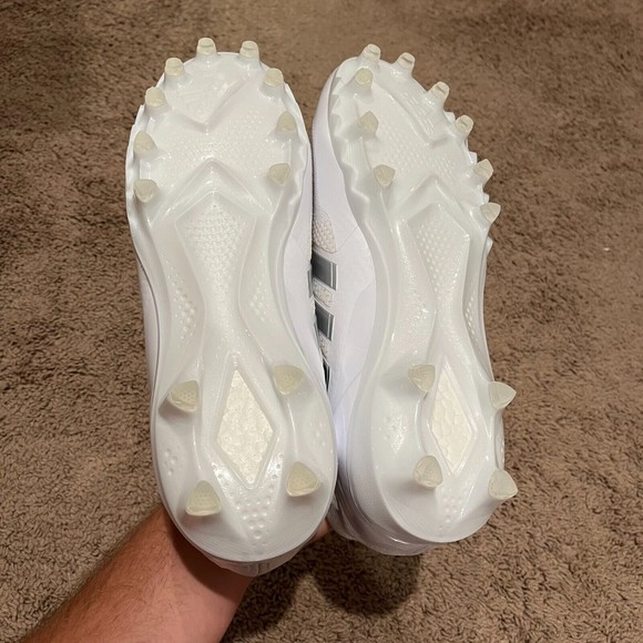 Adidas UltraBoost PE Football Cleats Men's 16 White Gray Silver Chrome HP8836 - Picture 4 of 7